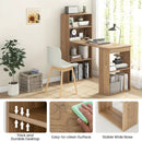 Computer Desk Writing Workstation Office with 6-Tier Storage Shelves by LJGDeals