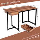 48 Inch Computer Desk with Metal Frame and Adjustable Pads