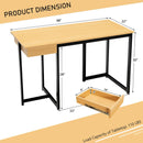 48 Inch Computer Desk with Metal Frame and Adjustable Pads by LJGDeals