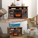 48 Inch Electric Fireplace TV Stand with Cabinets for TVs Up to 5 by LJGDeals