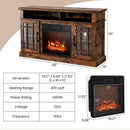 48 Inch Electric Fireplace TV Stand with Cabinets for TVs Up to 5 by LJGDeals