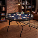 48 Inch Foldable Poker Table with 8 Cup Holders and Padded Edges by LJGDeals