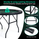 48 Inch Foldable Poker Table with 8 Cup Holders and Padded Edges