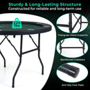 48 Inch Foldable Poker Table with 8 Cup Holders and Padded Edges by LJGDeals