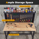 48 Inch Heavy Duty Workbench with AC/USB Outlets and Pegboard-Natural