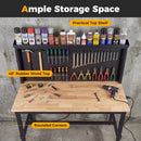 48 Inch Heavy Duty Workbench with AC/USB Outlets and Pegboard-Natural by LJGDeals