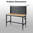 48 Inch Heavy Duty Workbench with AC/USB Outlets and Pegboard-Natural by LJGDeals