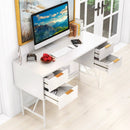 48 Inch Home Office Computer Desk with 4 Drawers-White by LJGDeals