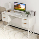 48 Inch Home Office Computer Desk with 4 Drawers-White by LJGDeals