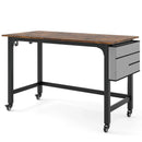 48 Inch Mobile Computer Workstation with 4 Smooth Casters by LJGDeals