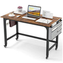 48 Inch Mobile Computer Workstation with 4 Smooth Casters by LJGDeals