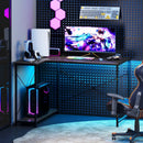 48 Inch Reversible L Shaped Computer Desk with Adjustable Shelf by LJGDeals