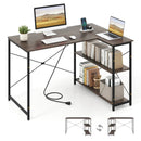 48 Inch Reversible L Shaped Computer Desk with Adjustable Shelf by LJGDeals