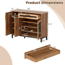 48 Inch Sideboard Buffet Cabinet with Drawer and Metal Legs-Natural by LJGDeals