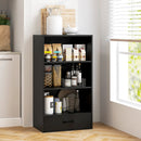 48 Inch Tall 4 Tiers Wood Bookcase with Drawer-Gray by LJGDeals