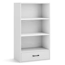 48 Inch Tall 4 Tiers Wood Bookcase with Drawer-Black by DirectDeals