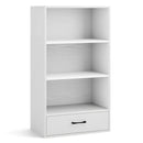 48 Inch Tall 4 Tiers Wood Bookcase with Drawer-Gray by LJGDeals