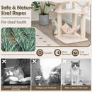 Multi-Level Cat Tree with Condo Hammock and Rotatable Hanging Balls-Natural by LJGDeals