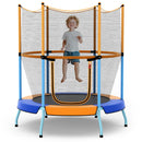 48 Inch Toddler Trampoline with Safety Enclosure Net-Orange