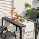 48 Inch Wicker Dining Table Patio Rectangular Rattan Table-Brown by LJGDeals