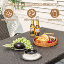 48 Inch Wicker Dining Table Patio Rectangular Rattan Table-Brown by LJGDeals