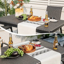 48 Inch Wicker Dining Table Patio Rectangular Rattan Table-Brown by LJGDeals