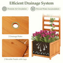 48 Inch Wood Raised Garden Bed with Trellis with Drainage Holes-Natural by DirectDeals