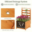 48 Inch Wood Raised Garden Bed with Trellis with Drainage Holes-Natural by LJGDeals