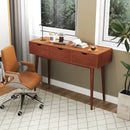48 Inch Writing Computer Desk with 3 Drawers Solid Wood Legs-Walnut by LJGDeals