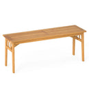 48 Inches Acacia Wood Bench with Breathable Slat Seat and Stable Triangular Structure by LJGDeals