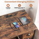 48-Inch Computer Desk with Power Outlet & 4 Fabric Drawers by LJGDeals