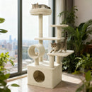 48 Inches Tall Cat Tree Multi-Level Kitten Tower with Large Condo Padded Top Perch by LJGDeals