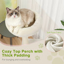 48 Inches Tall Cat Tree Multi-Level Kitten Tower with Large Condo Padded Top Perch by LJGDeals