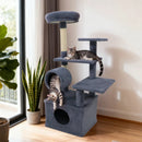 48 Inches Tall Cat Tree Multi-Level Kitten Tower with Large Condo Padded Top Perch by LJGDeals