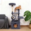 48 Inches Tall Cat Tree Multi-Level Kitten Tower with Large Condo Padded Top Perch by LJGDeals