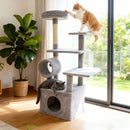 48 Inches Tall Cat Tree Multi-Level Kitten Tower with Large Condo Padded Top Perch by LJGDeals