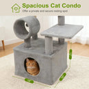48 Inches Tall Cat Tree Multi-Level Kitten Tower with Large Condo Padded Top Perch by LJGDeals