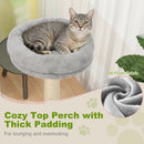 48 Inches Tall Cat Tree Multi-Level Kitten Tower with Large Condo Padded Top Perch by LJGDeals