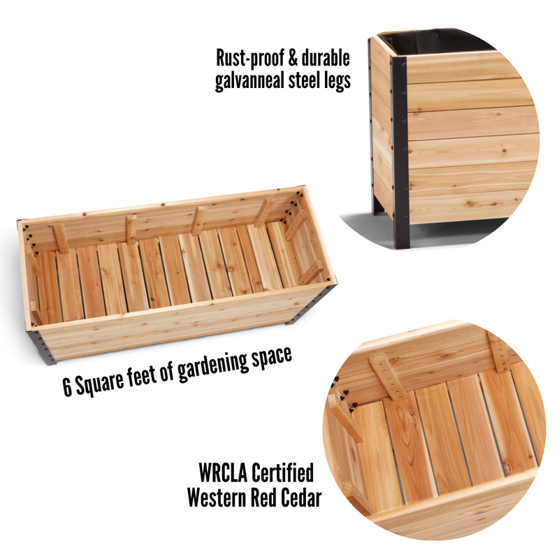 18" x 48" Planter Box - 24" TALL