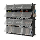 12-Cube 48 Pairs Portable Shoe Shelves with Hook by LJGDeals
