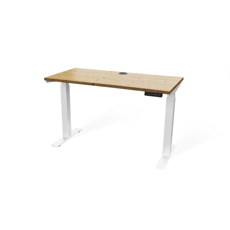 Butcher Block 48” Height-Adjustable Standing Office Desk