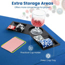 48 Inch 8-Player Foldable Poker Table Top with Carrying Bag and Cup Holders by LJGDeals