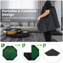 48 Inch 8-Player Foldable Poker Table Top with Carrying Bag and Cup Holders-Green