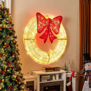48 Inch Pre-Lit Lighted Christmas Mesh Wreath with Bow and 200 LED Bulbs by LJGDeals