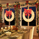 48 Inch Pre-Lit Lighted Christmas Mesh Wreath with Bow and 200 LED Bulbs by LJGDeals