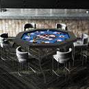 48 Inches Foldable Poker Table with Padded Rails and Cup Holders by LJGDeals