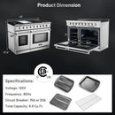 48 Inches Freestanding Natural Gas Range with 7 Burners Cooktop by LJGDeals