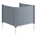 48 x 38 Inch Air Conditioner Fence 3 Panels with Metal Ground Stakes for Patio Backyard by LJGDeals