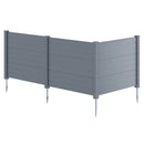 48 x 38 Inch Air Conditioner Fence 3 Panels with Metal Ground Stakes for Patio Backyard by LJGDeals