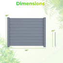 48 x 38 Inch Air Conditioner Fence 3 Panels with Metal Ground Stakes for Patio Backyard by LJGDeals